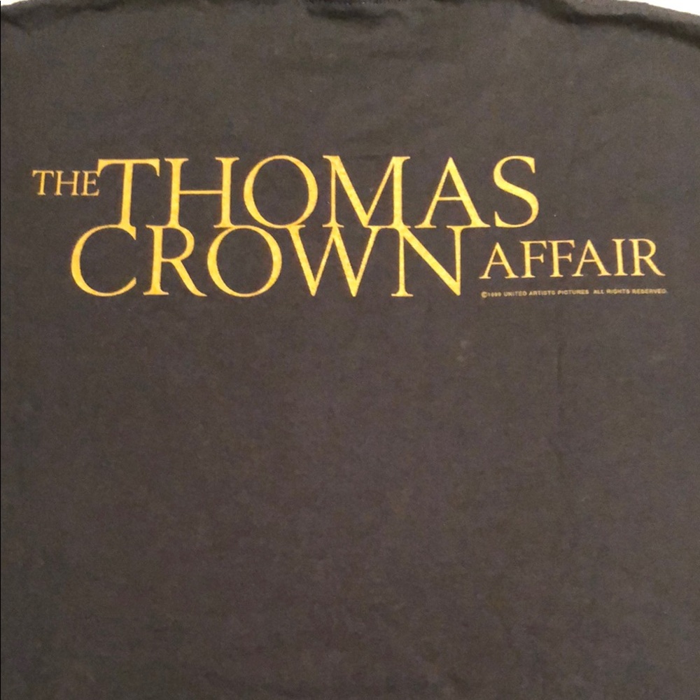 Thomas Crown Affair Black Promo Size L T-Shirt Pierce Brosnan Rene Russo #597